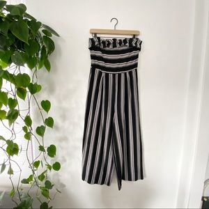 Venus Striped Strapless Jumpsuit